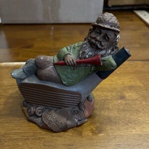Tom Clark Mulligan Cairn Studios Gnome Golf Gnome Figurine 1987  Hand Signed